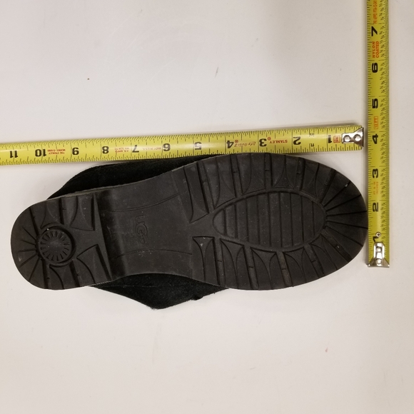 UGG W Lynwood water resistant black suede sheep skin clogs 7.5 100% authentic - Picture 6 of 16